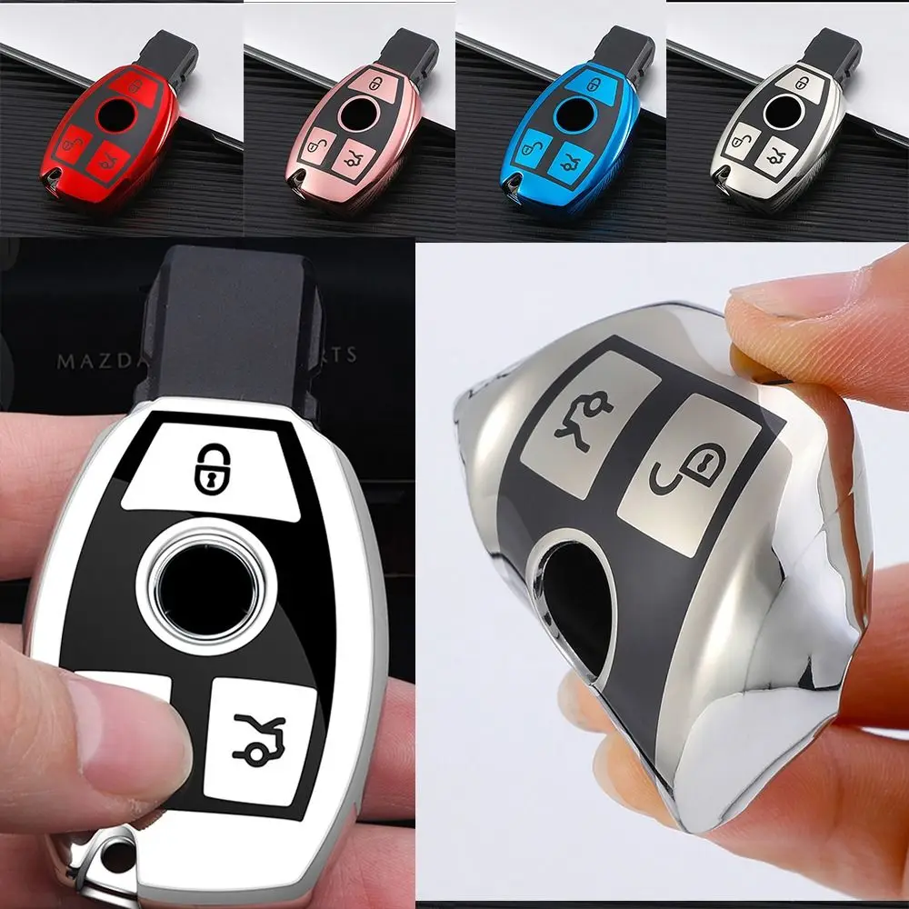 

Key Protector Car Remote Key Case Soft TPU Protector Key Case Cover Holder for Mercedes Benz CLA GLC GLA W211 W204 W176