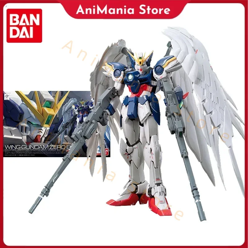 

Bandai Gundam Model Kit Anime Figure RG 17 1/144 Wing Gundam Zero EW Genuine Gunpla Model Anime Action Figure Toys for Children