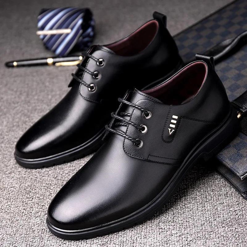 Brand designer Men Leather Shoes Lace Up Oxfords Dress Shoes for Men Wedding Party Office Business Casual Shoes Men Work zapatos