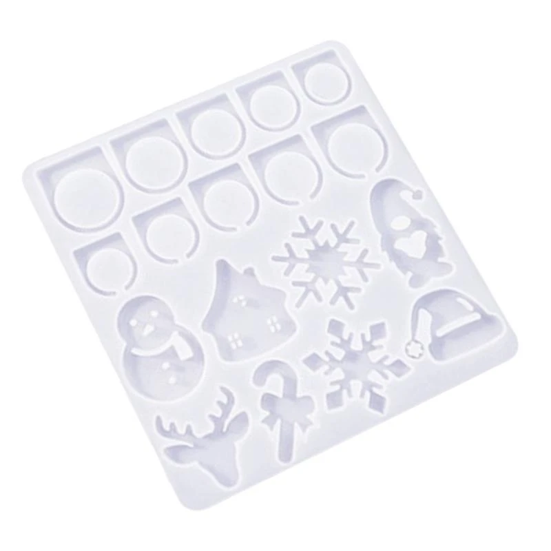  Stylish Silicone Rings Molds with Charistmas Patterns for Resin Jewelry Making