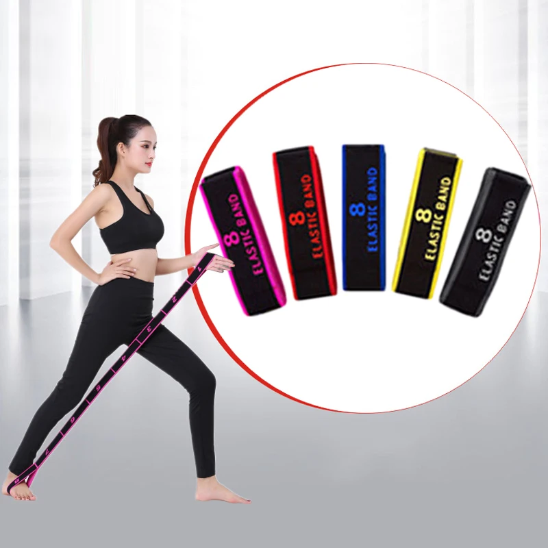 Yoga Pull Strap Belt Polyester Latex Elastic Latin Dance Training Latex Polyester Elasticity Resistance Bands Gym Pilate Fitness