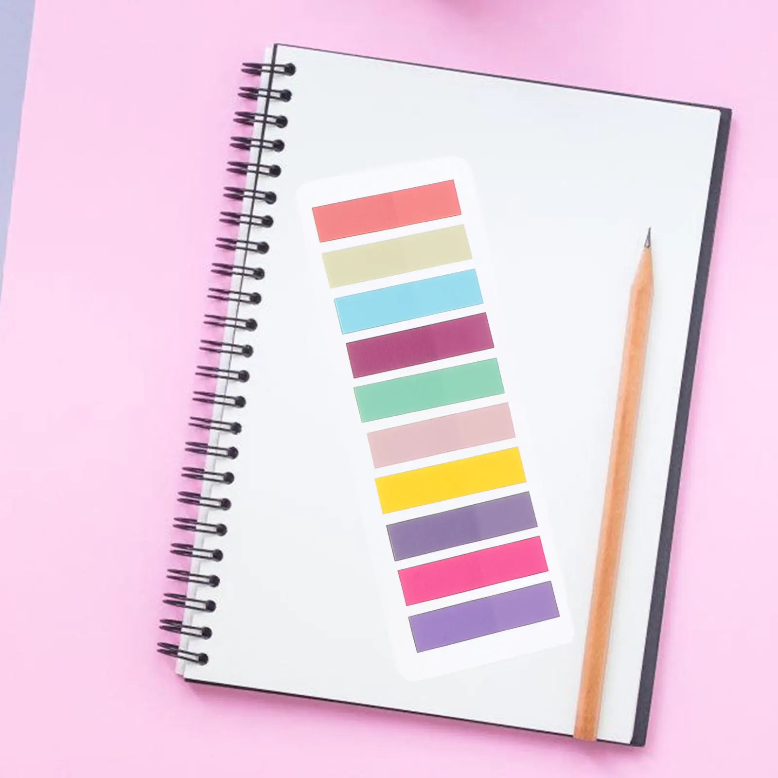 14Sheets Adhesive Reading Strips Pet Transparent Highlight Tabs for Dyslexia Focus Concentration Book Page Markers Reading