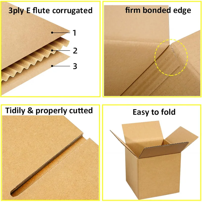 40 6 x6 x6 Small Box Corrugated Cardboard Mailer Boxes Small Business Packing Mailing