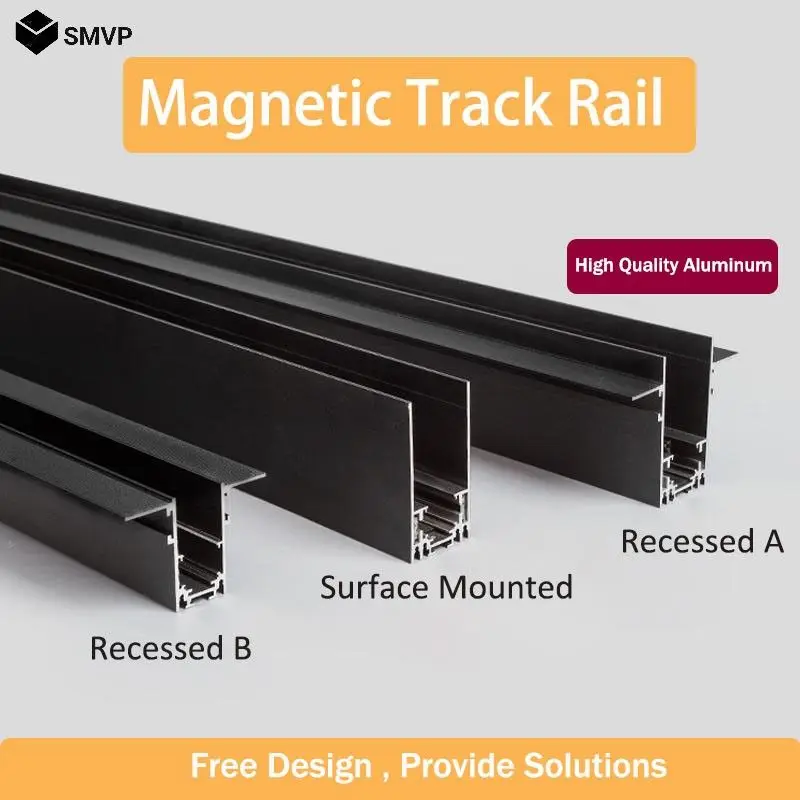 Magnetic Track Reccessed /Surface-mounted Modern Flexible Magnet Lamp No Main Lamp Style 0.5 /1/1.5/2 Meter Rail