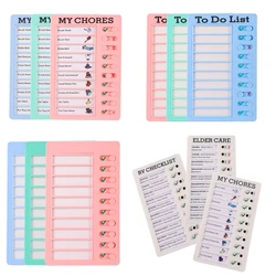 Riutilizzabile le mie faccende Checklist Daily Planner Memo Plastic Board Chore Chart comportamento di responsabilità per la carta di autoeducazione per bambini