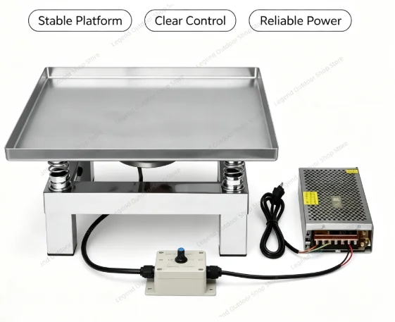 35x35cm Concrete Vibrating Table Stainless Steel Mini Vibration Test Bench for Lab Construction Cement Testing