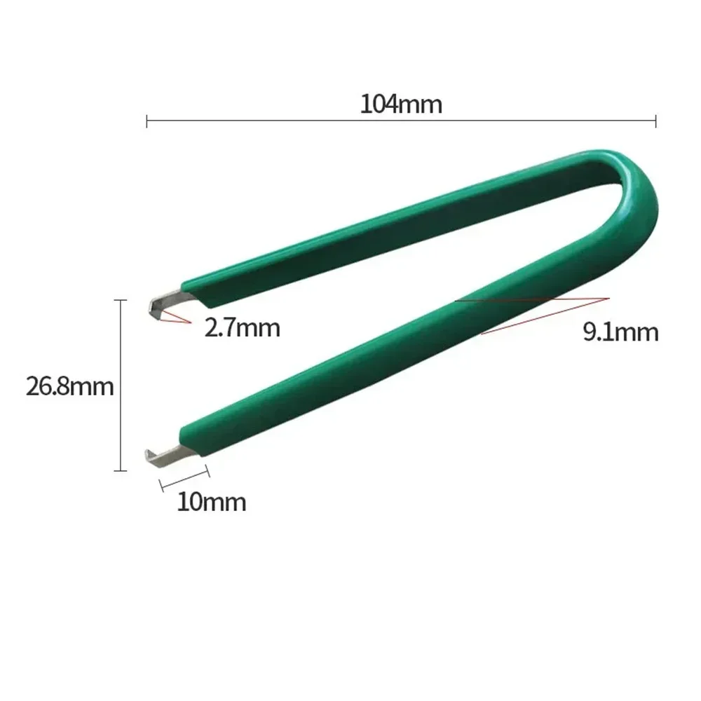 Anti-Static IC & Mechanical Keyboard Switch Puller Tool - U-Shaped Design for Safe Component Removal (Green, 1 Pc)