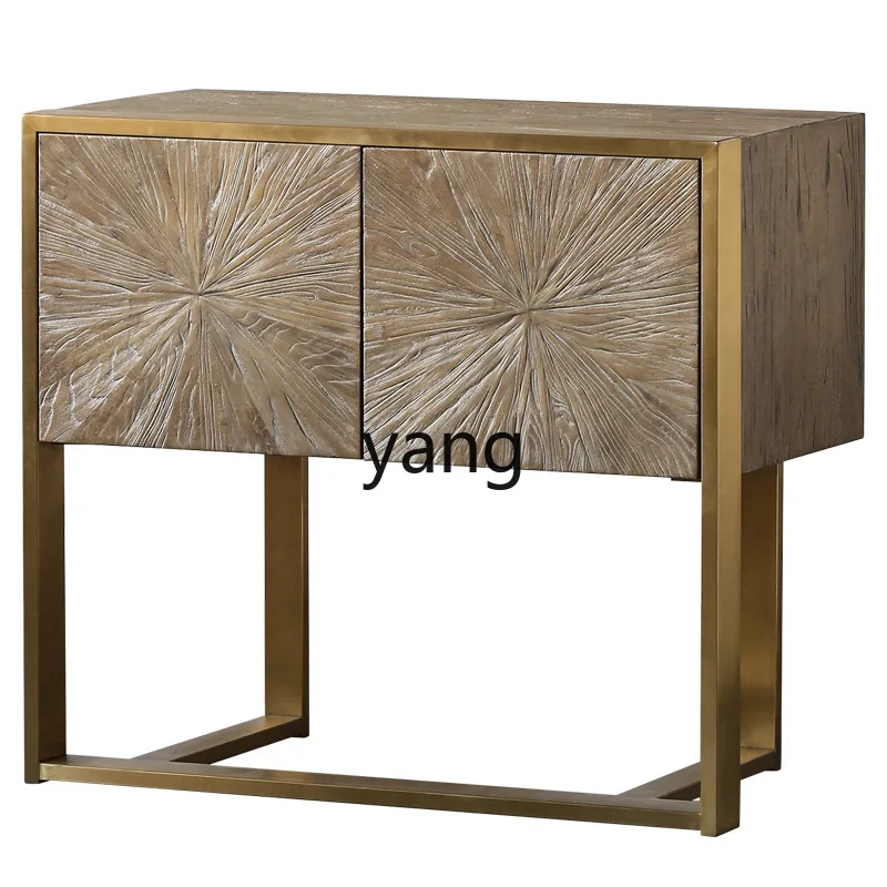 

LMM living room entrance cabinet Nordic locker simple light luxury all solid wood minimalist