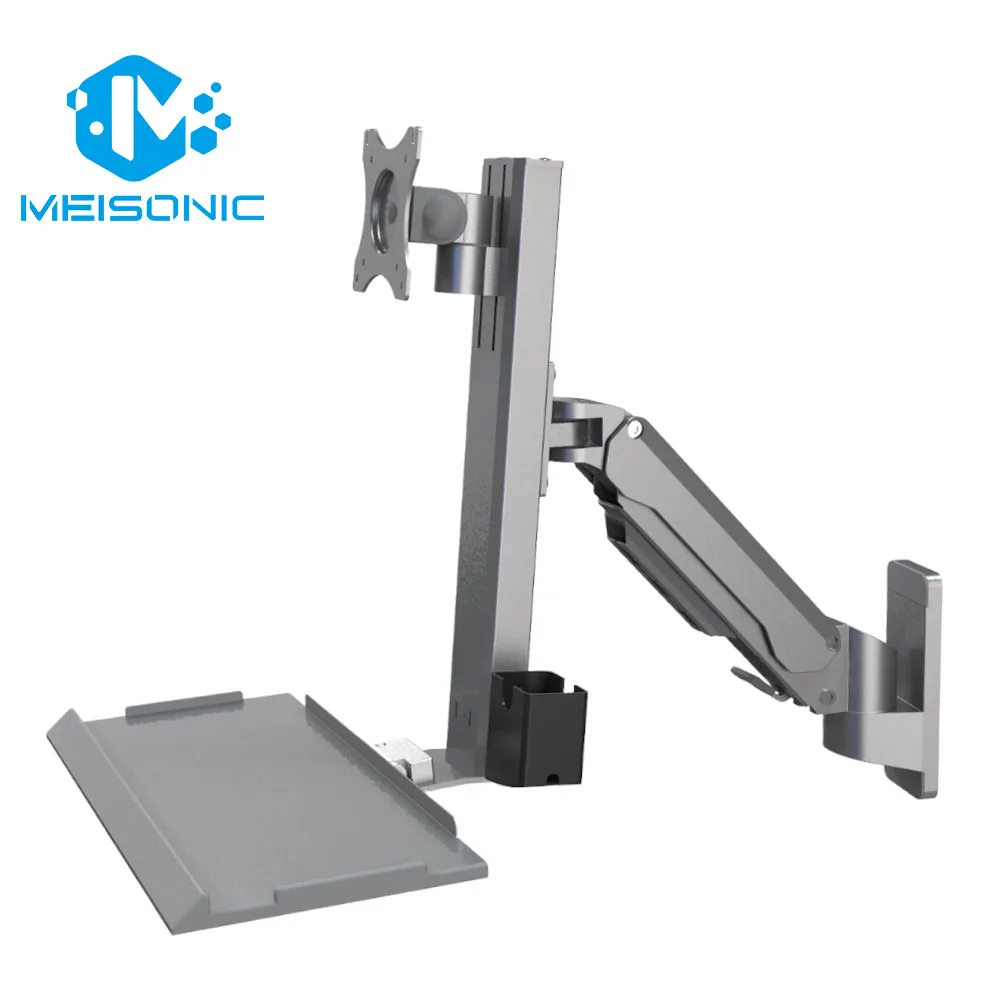 Silver Customized Factory Machine Mounted Easy Swivel  Arm New Wall-Mounted  Mounting Machine Accessory