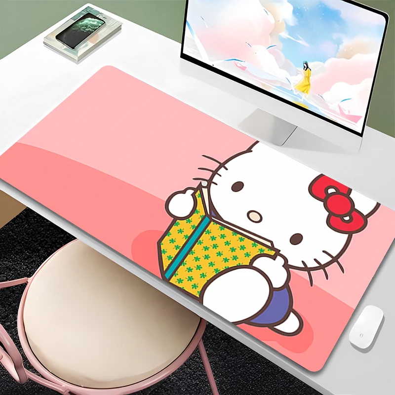 

Mouse Pad Hello Kitty Non-Slip Rubber Edge locking mousepads Game play mats notebook computer Sanrio Cute Home Decor Kawaii gift