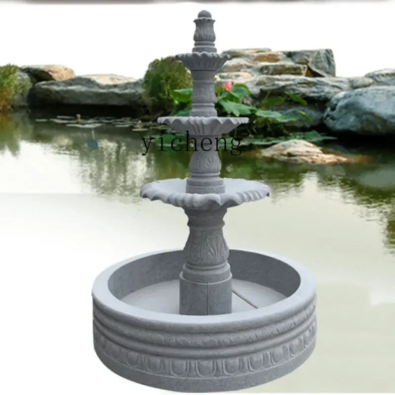A30  Large European Garden Flowing Water Fountain Water Feature Fish Pool Fountain Sculpture Decoration
