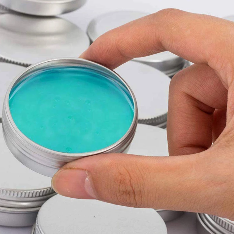 10Pcs Empty 5g-60g Round Aluminum Tin Jars W/ Screw Lid for Aromatherapy Creams Balm Nail Candle Cosmetic Container Tea Cans