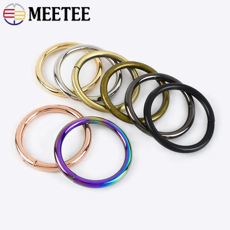 10Pcs Metal O Coil Ring Buckle For Bag Shoulder Strap Connection Pet Collar Clasp Handbag Chain Belt Hooks Hardware Accessorie