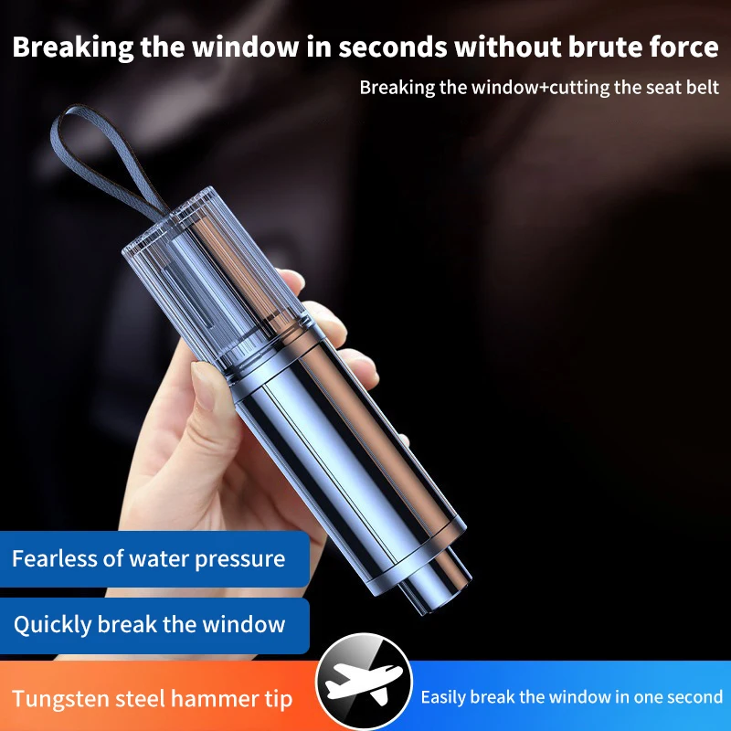 Safety Hammer Car Window Breaker Keychain Emergency Escape Tool Auto Safety Seatbelt Cutter Life Hammer Break Glasses Cut Belt.