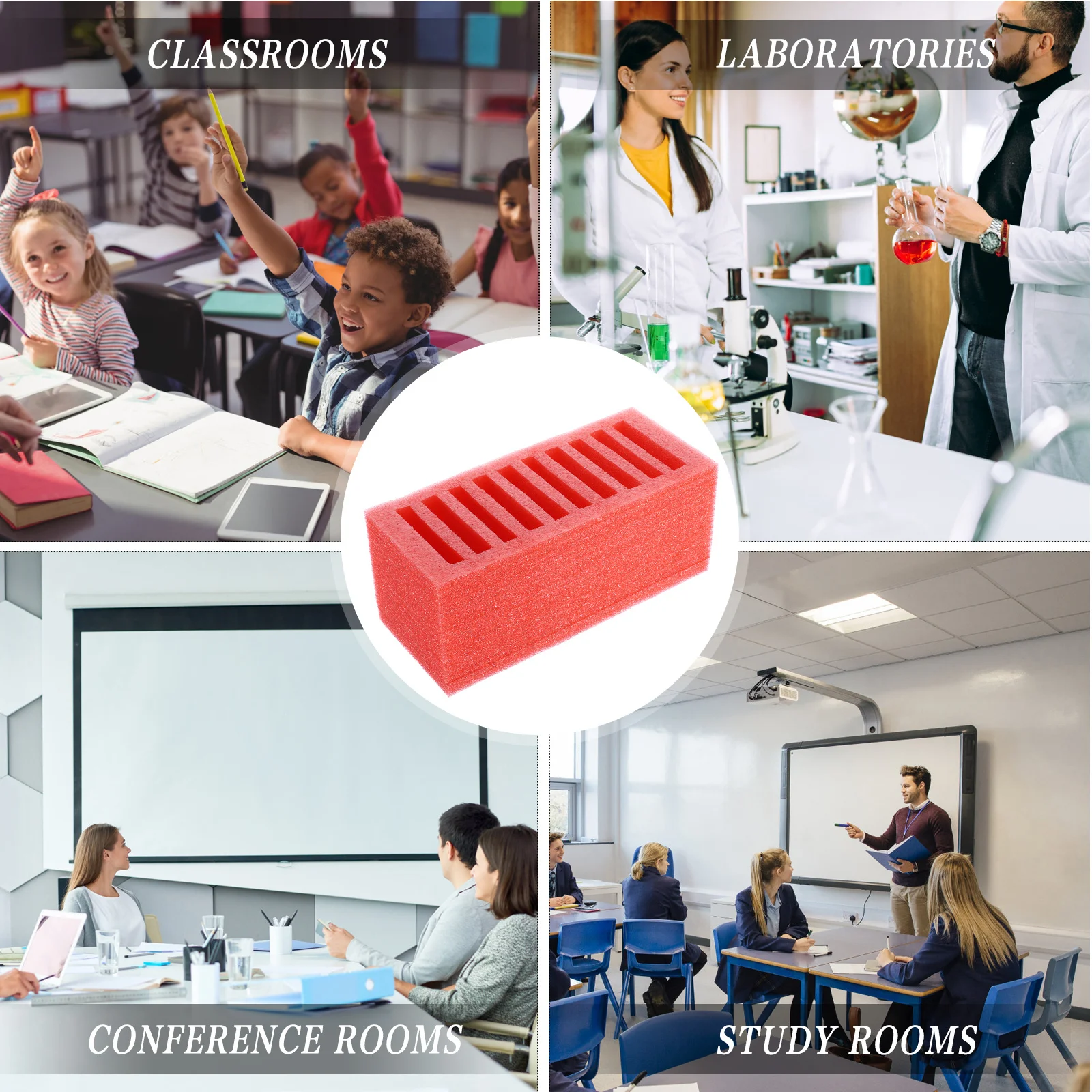 

10 Slot Desktop Phone Organizer Box Foam Cell Phone Storage for Classroom Office School Mobile Device Management Caddy