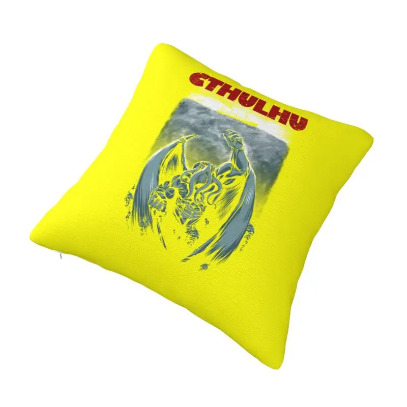 Custom Parody Cthulhus Lovecraft Luxury Throw Pillow Cover Horror Movie Car Cushion