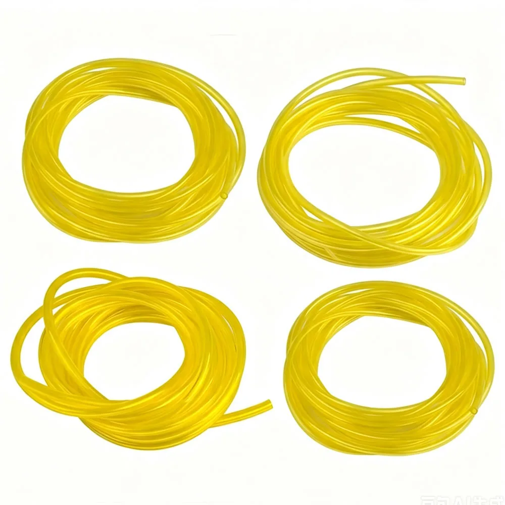 4 Sizes Universal Fuel Line Hose Kit, Oil Resistant Gas Fuel Tubing, Small Engine Replacement Fuel Tube for Chainsaw, String Tri