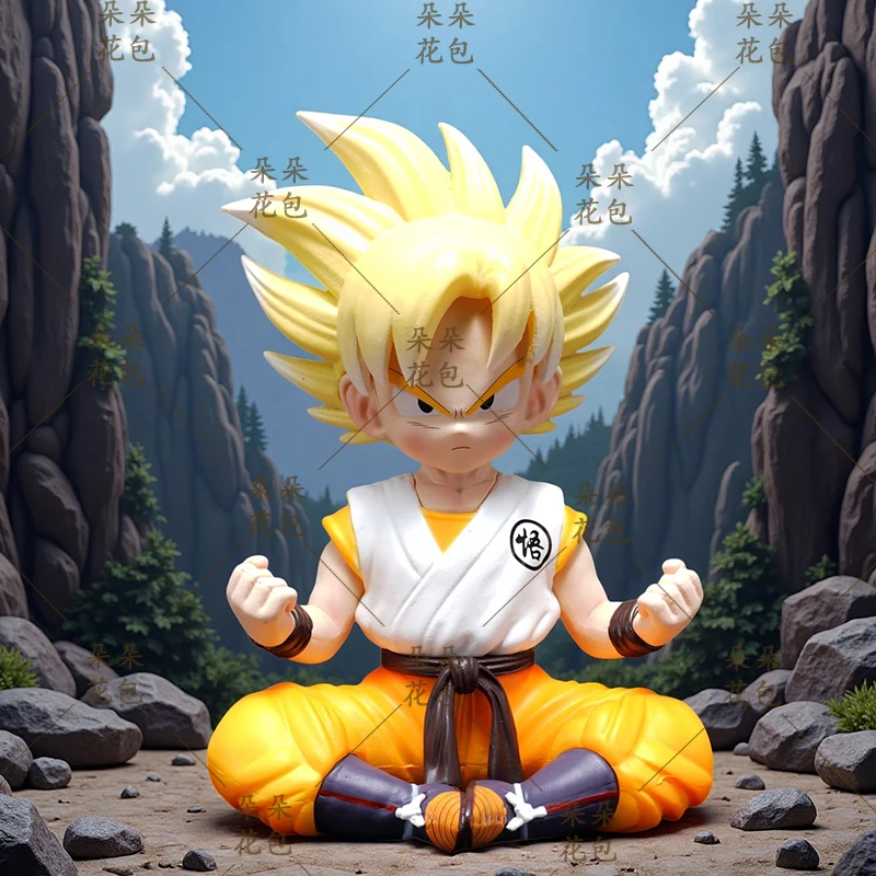 

2025 Новый 11 см Dragon Ball Seated Saiyan Goku 2d Настольный чехол Автомобильный орнамент Gk Фигурка Модная игрушка Аниме Модель Подарки на день рождения