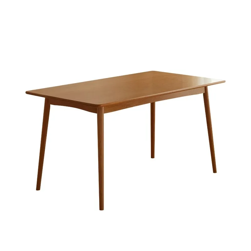 

Furniture Cherry wood log rectangular table simple dining table and chair combination