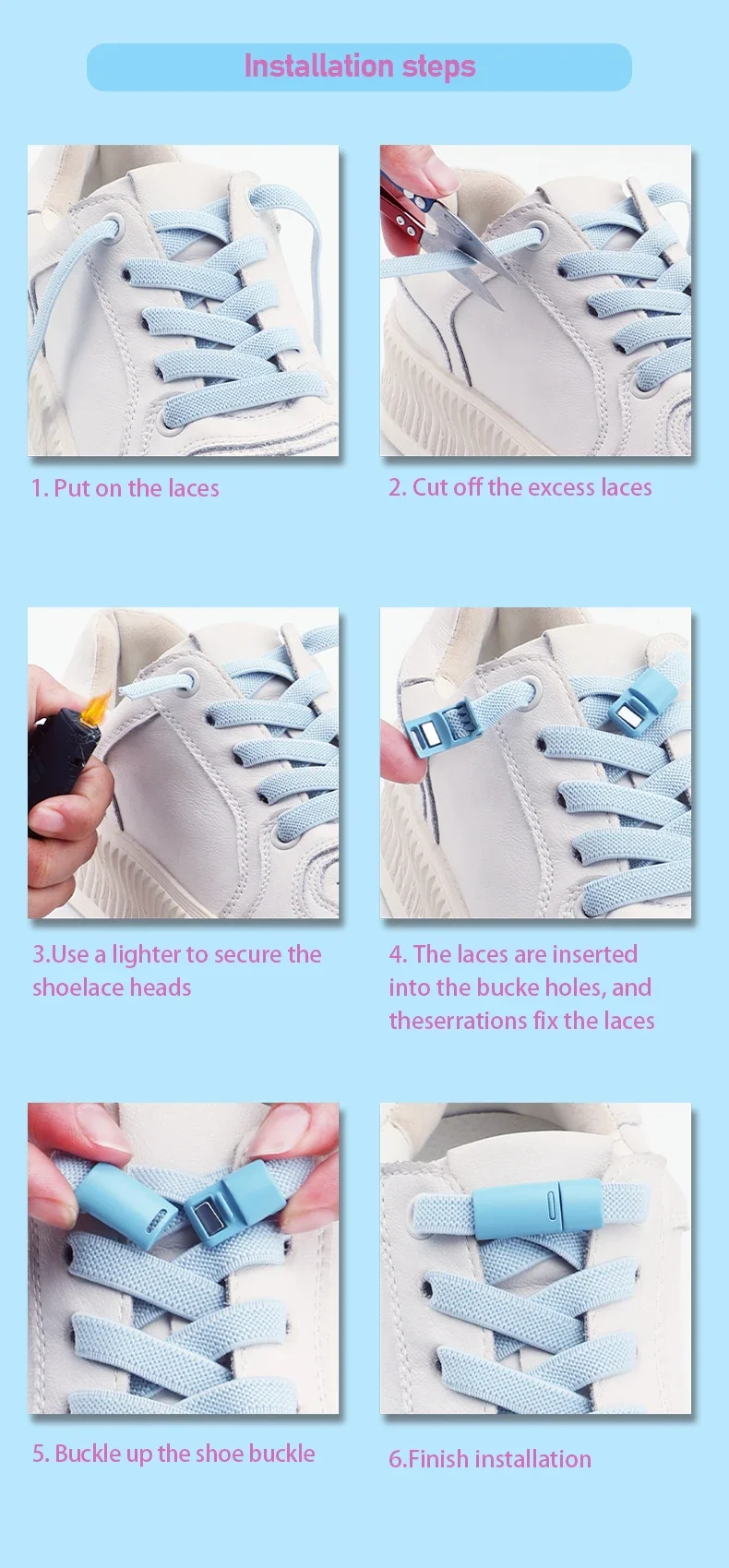 Bunte Magnetische Schnürsenkel Elastische Schnürsenkel ohne Binden Breite Schnürsenkel für Kinder & Erwachsene Sneaker-Schuhzubehör – Detail 7