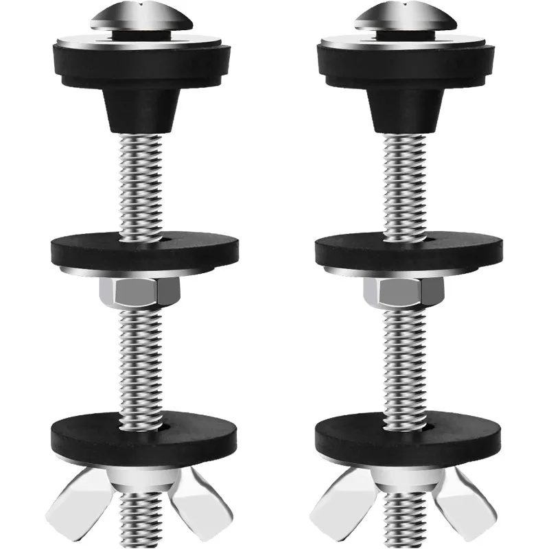 

Комплект из 2 универсальных болтов для унитаза, усиленные сменные болты для бачка унитаза, водонепроницаемый набор винтов для унитаза из нержавеющей стали