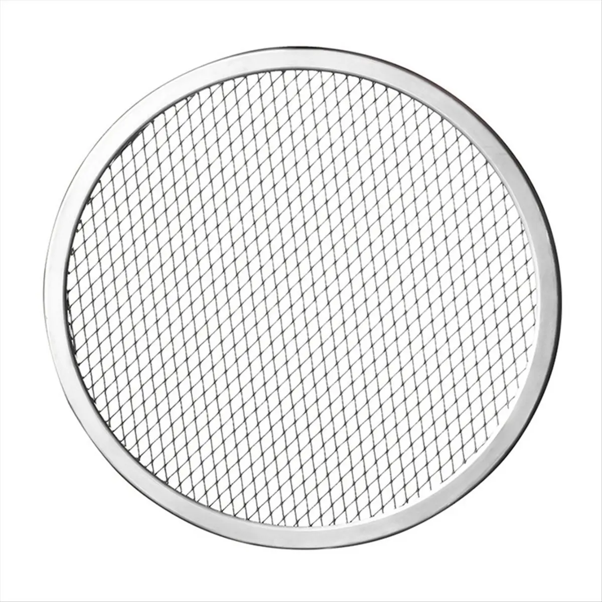 A013 11inch Aluminum Seamless Rim Pizza Baking Screen - Perfect Crisp, Enhanced Airflow