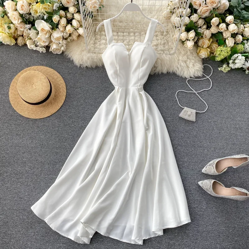 Summer Solid women's Sleveless Long Dress V Neck Party Evening Dresses Sexy Backless Bandage Maxi dresses for women Y2k Vestidos