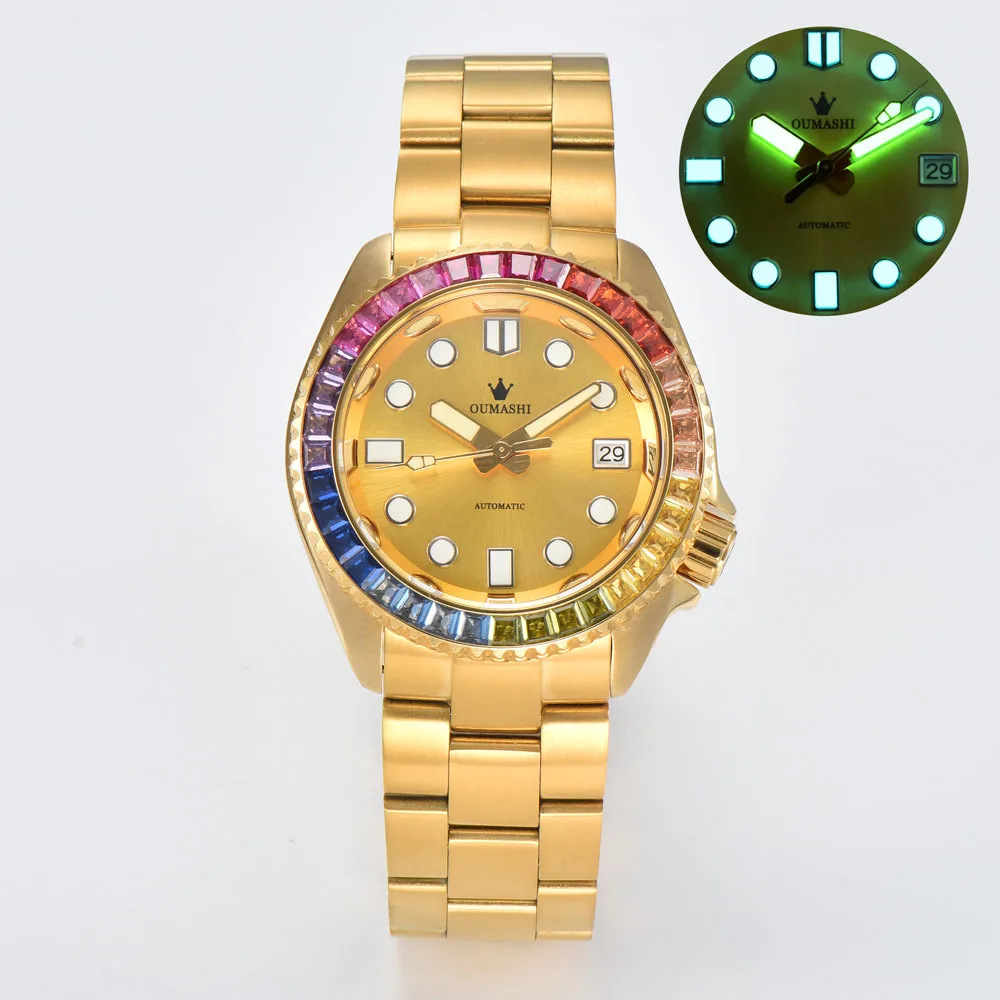 Orologio da uomo 007 da 40,5 mm con cassa in cristallo di zaffiro Orologio subacqueo skx con movimento automatico giapponese autentico NH35/NH36 personalizza il logo