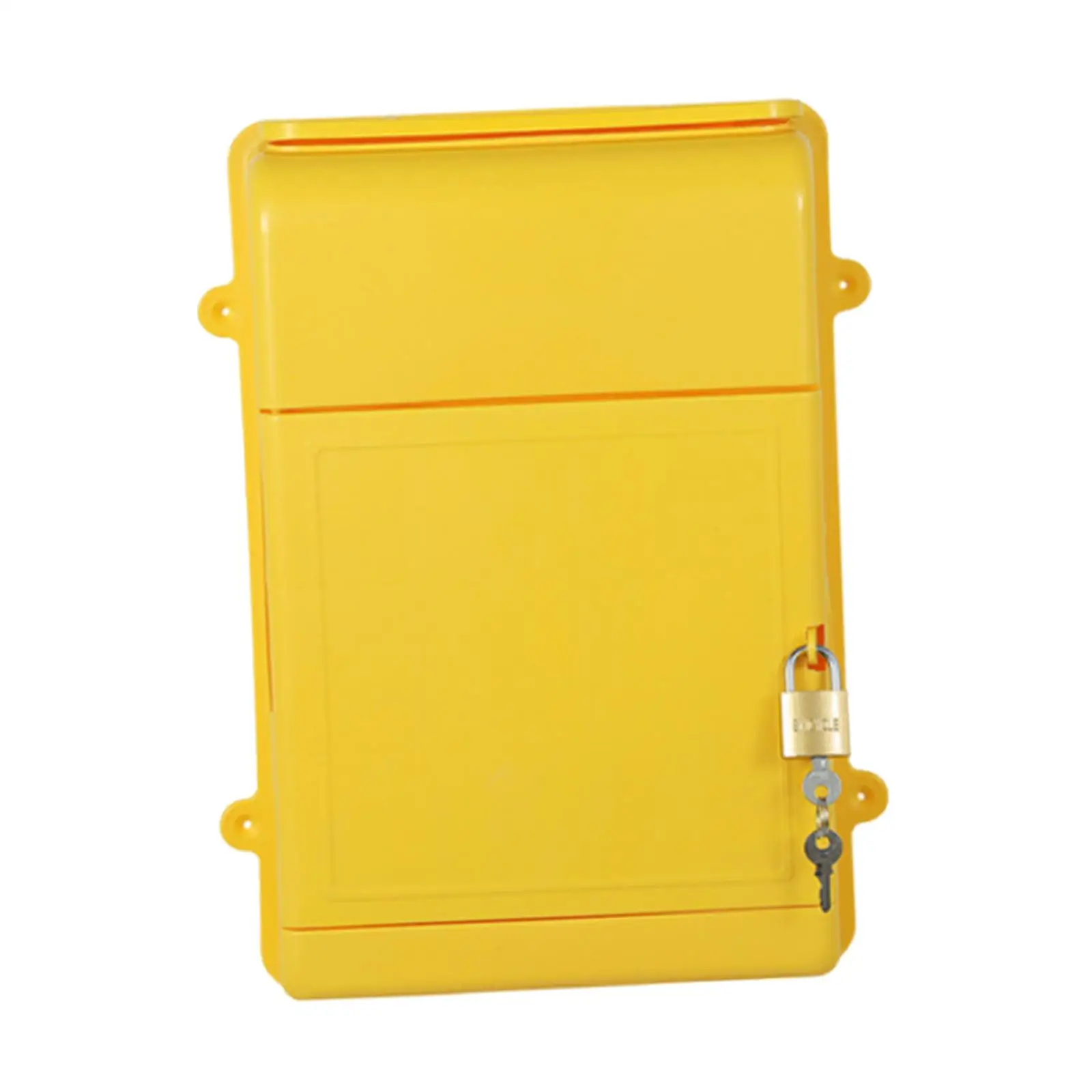 Wall Hanging Mailbox Suggestion Case Hollow Backplate Versatile Letter Box with Lock and Keys for Envelope Home Office