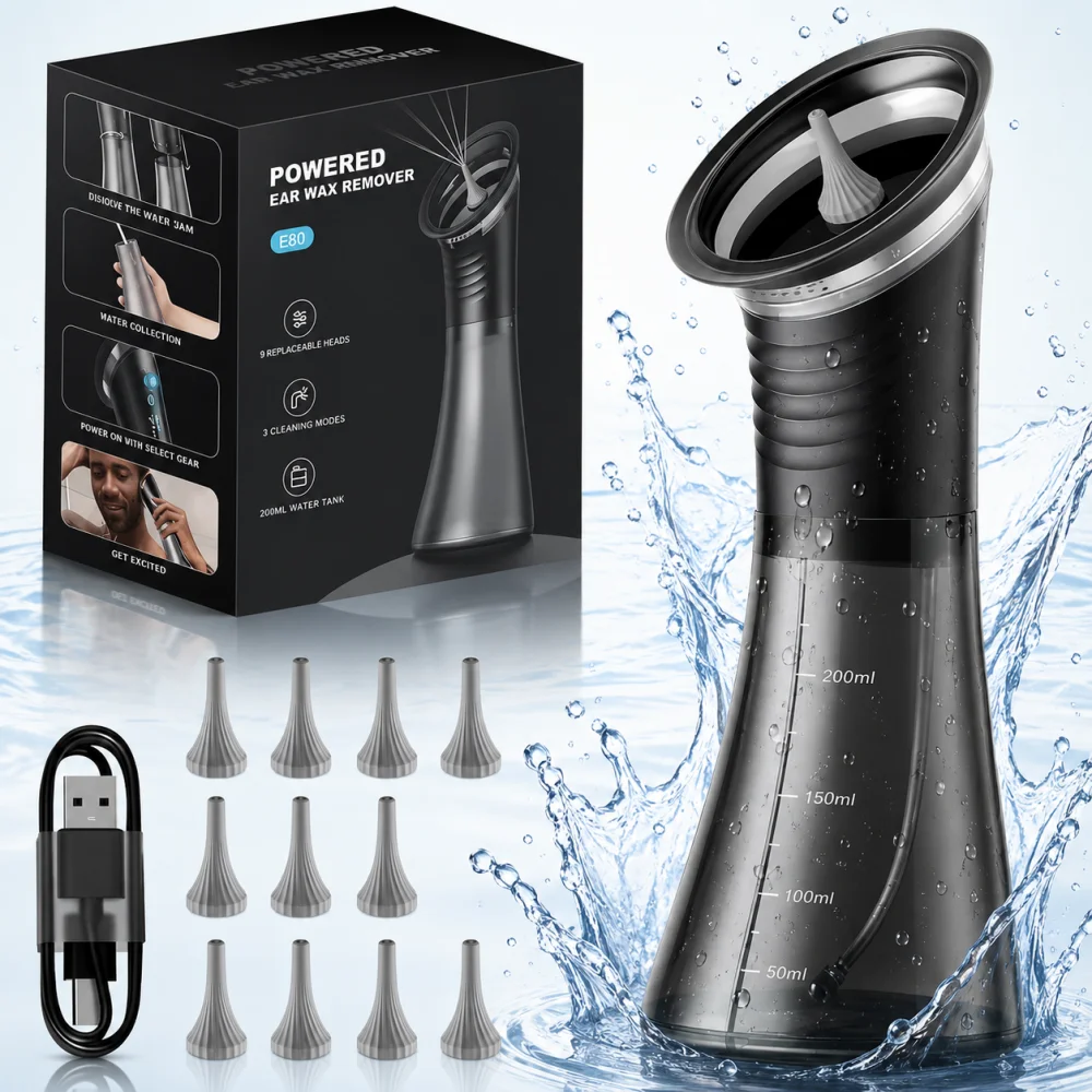 Rechargeable Visual Ear Wax Removal Tool with Integrated Storage