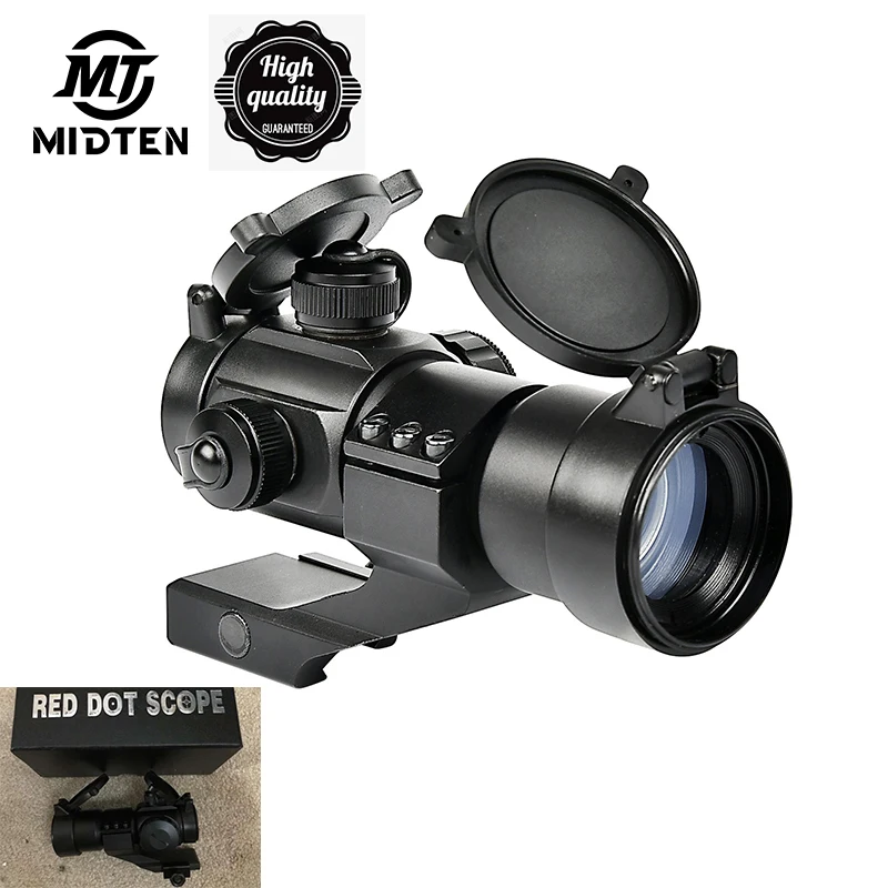 MidTen Tactical Red Green Dot Sight Rifle Optics Gun Sights with 20mm Cantilever Mount