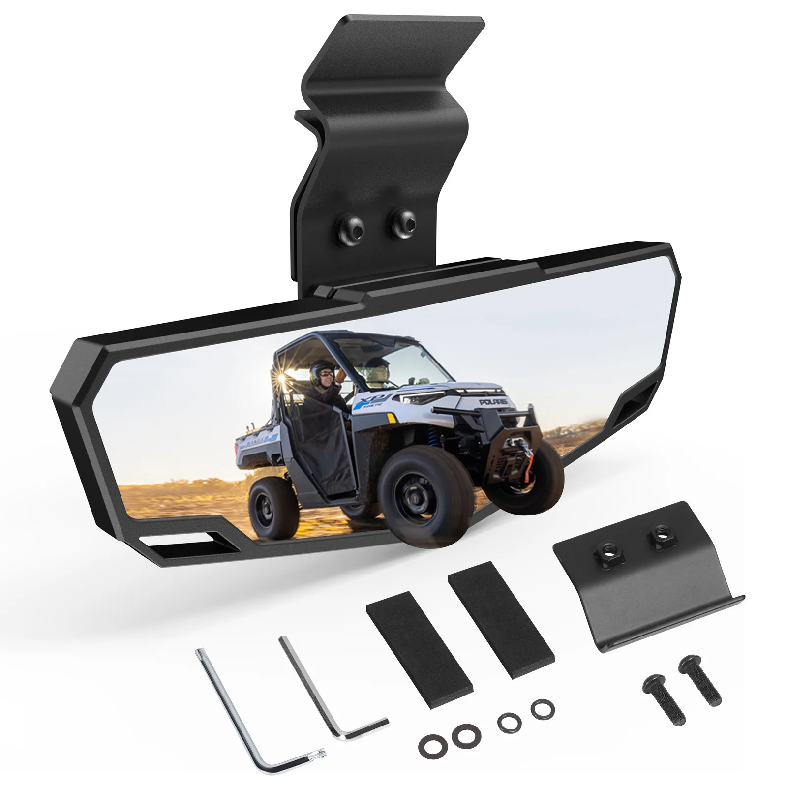 

UTV2015-2025 Central Rearview Mirror Polaris Ranger 570 900 1000 Passenger/Can Am Defender Advanced Convex Rearview Mirror