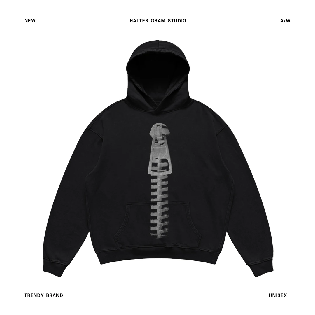 

Ретро-американское худи на молнии с принтом, оверсайз, плотное, в уличном стиле, парное, с длинными рукавами, хлопковое, теплое