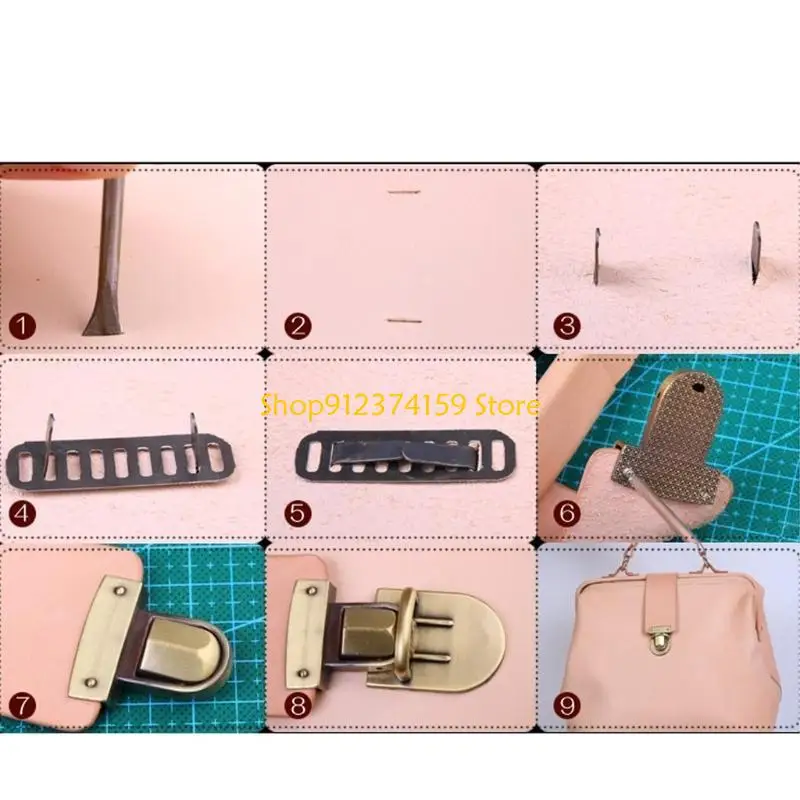 

G5AE Women Bag Accessories Buckle Turn Lock Clasps Closure for Purse Handbag