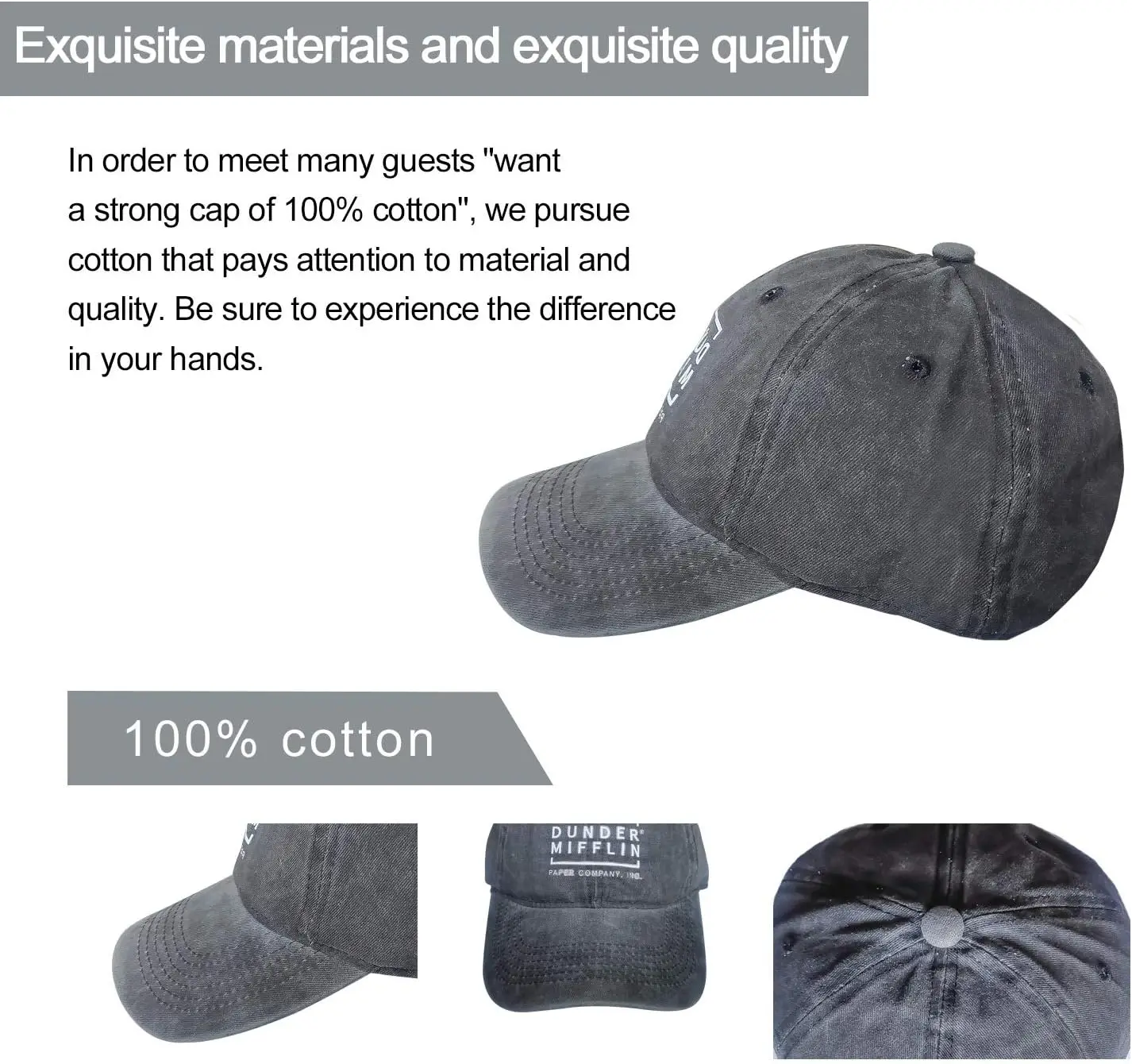 Lustige Klapp fisch Unisex Erwachsenen Herren Baseball Cap Denim Hüte für Frauen Männer verstellbare leichte Trucker Hut eine Größe