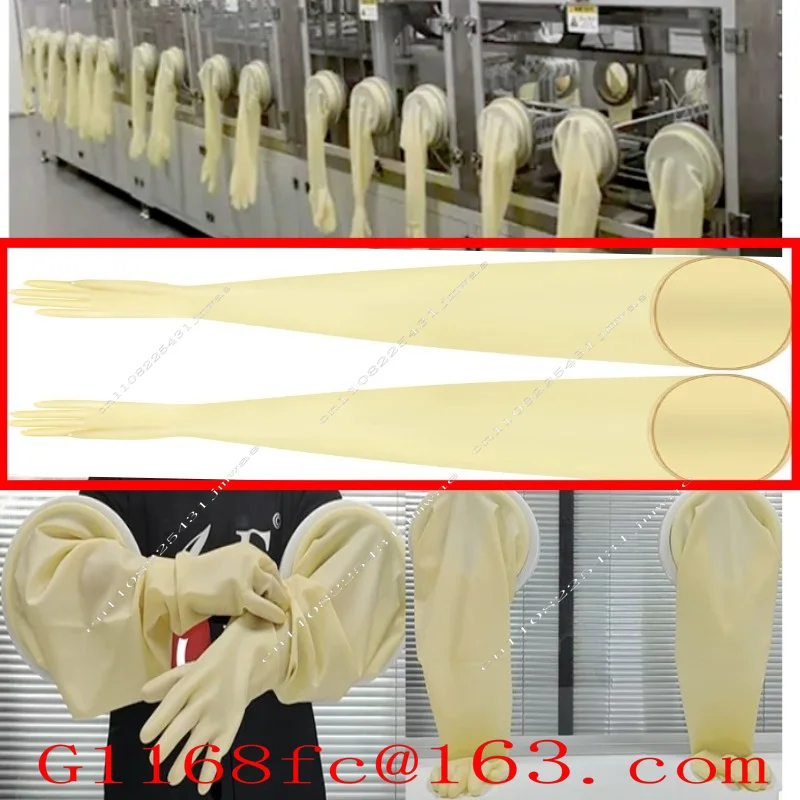 Acid Alkali Corrosion Resistant Factory Chemical Glove Box Gloves Vacuum Operation Anaerobic Box Long Arm Latex Gloves