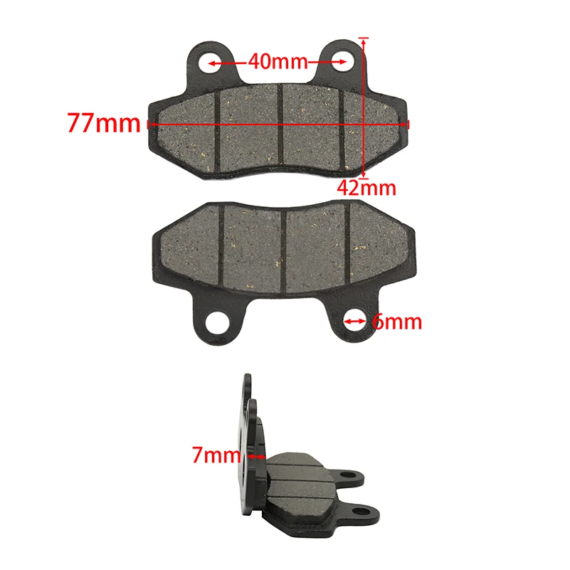 Motorcycle Front & Rear Brake Pads For GY6 Scooter Moped ATV 50cc 70cc 100cc 125cc 140cc To 200cc 250cc Pit Dirt Bike Universal