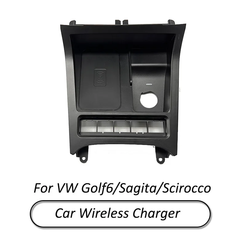 Original Car Storage Box with Bluetooth Wireless Charger 12-24V New Design Style Replacement for Golf 6 Old Sagitar Shangku