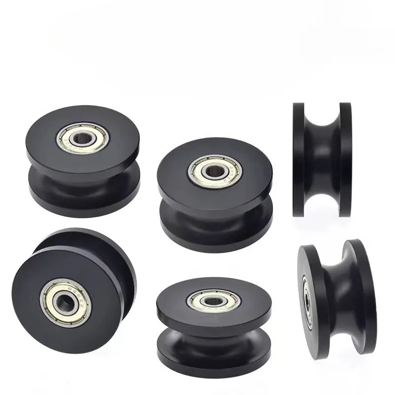 

2 шт. 40x20 мм POM шкив с пластиковым покрытием U-образный паз нейлоновое колесо направляющая механический шкив