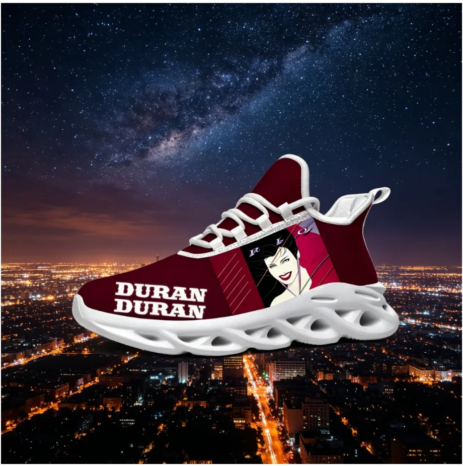 Zapatillas Duran Band Custom Blade con Estampado de Arte Rockero Vintage, Transpirables, Ligeras, Antideslizantes, Unisex, para Uso en Interiores y Exteriores