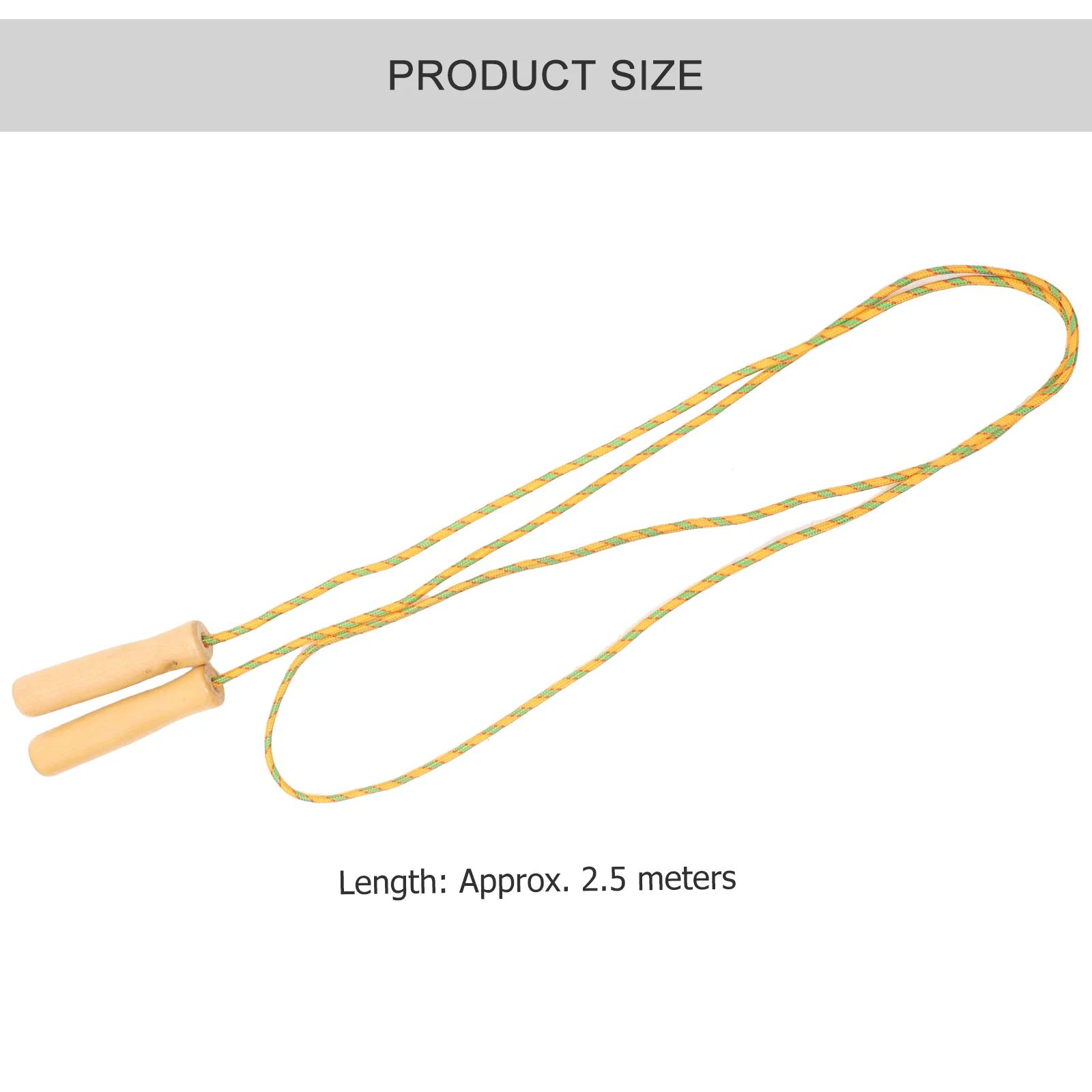 

2 pcs 2.5M Kids Skipping Rope Wooden Handle Durable Bpa- Rope For Children Sport Training Fitness Tool Jumping Fun