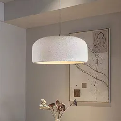 Wabi Sabi luz colgante de hormigón, lámpara led de diseño al lado del restaurante, decoración del hogar, sala de estar, mesa de comedor creativa