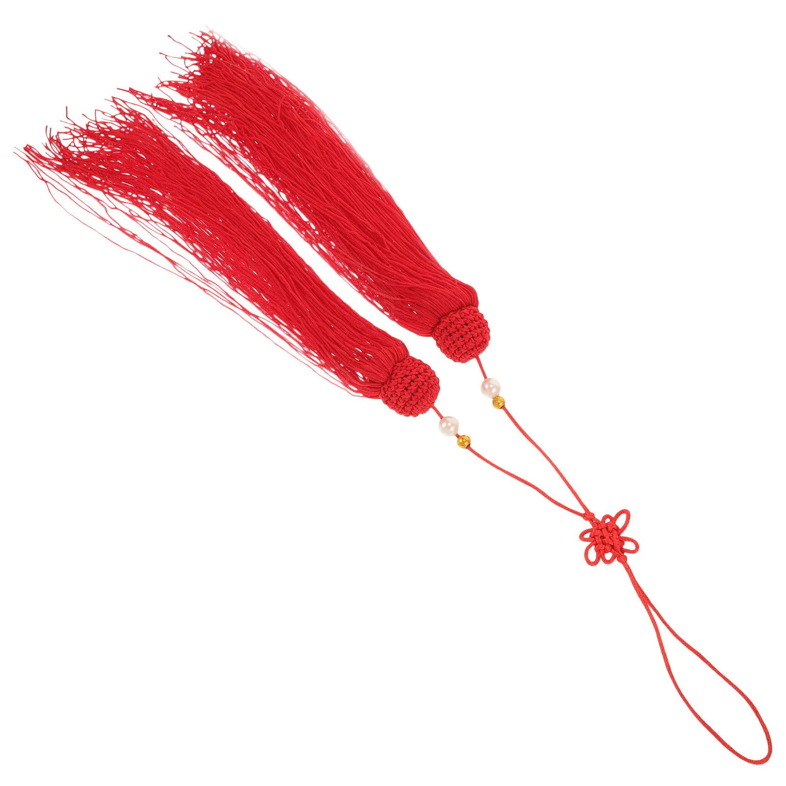Red Hanging Tassel for Tai Chinese Tassel for Martial Arts Training Competition Secure Attachment Vibrant