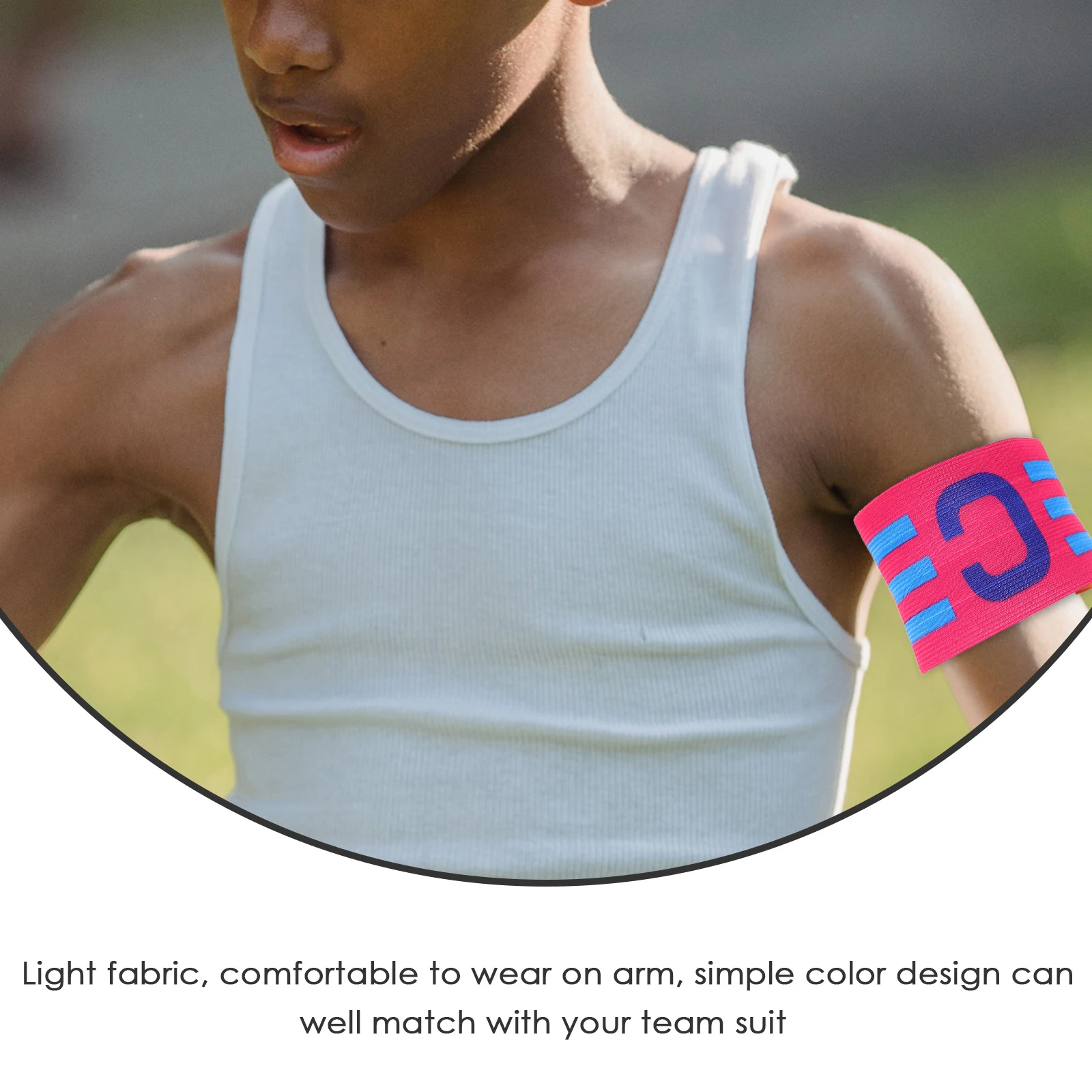 

2pcs Football Captain Armband Bands Youth Sports Nylon Adjustable Protective Arm Badge Straps Outdoor