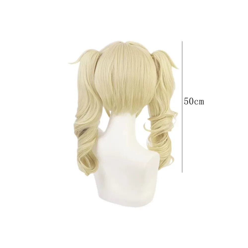 Barbara Synthetic Hair Genshin Impact Blond Golden Anime Cosplay Wig Props