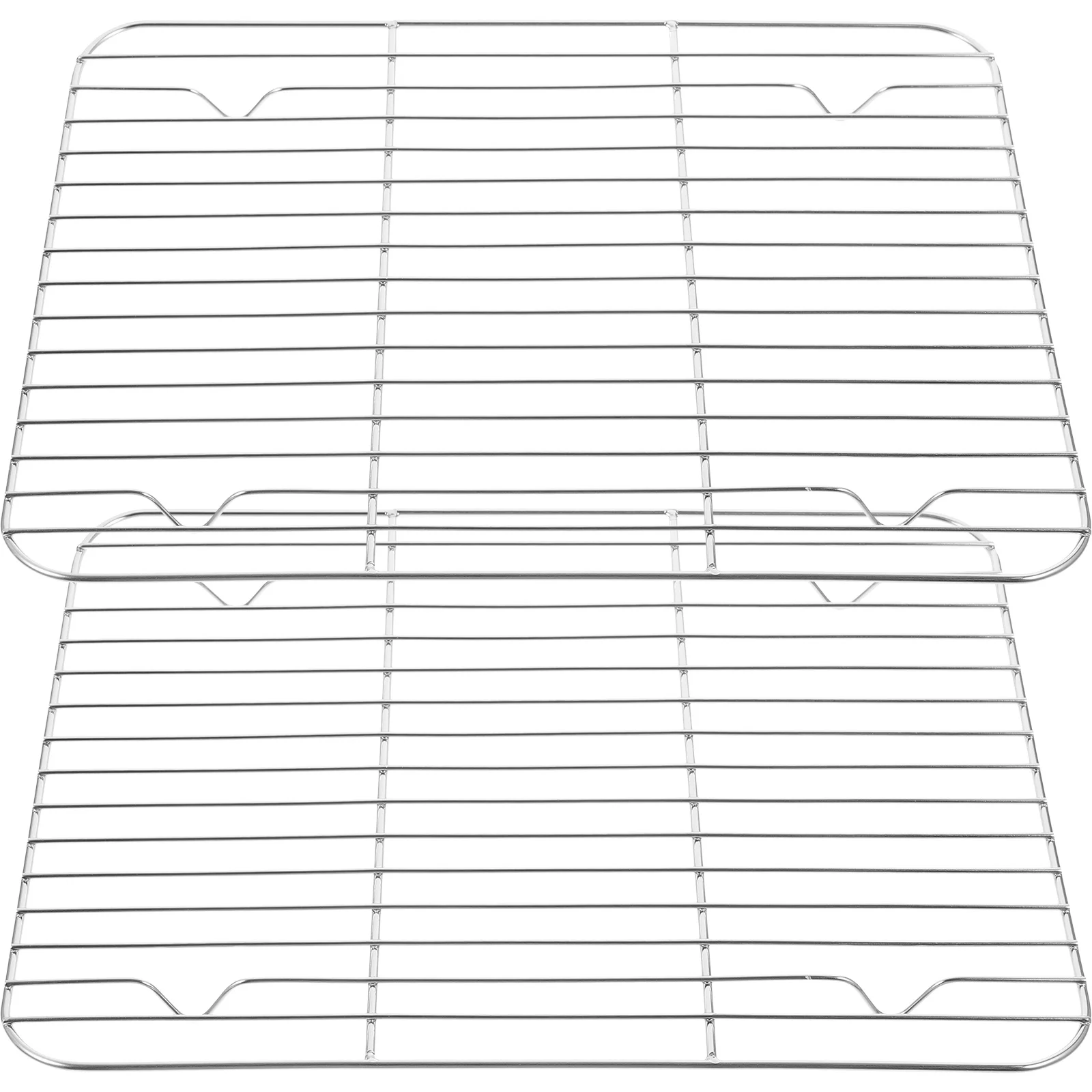 

2Pcs Stainless Steel Baking Rack Heavy Duty Cooling Oven Roasting Wire Rack for Bbq Cookie Cooling Racks for Baking