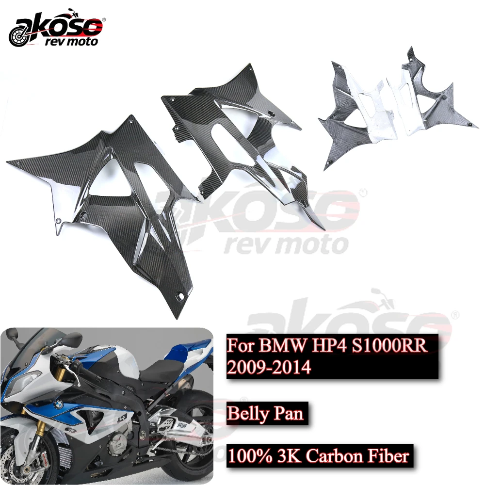 

Belly Pan Lower Fairings Real Carbon Fiber Spoilers Plate Panel Motorcycle Modified For BMW HP4 S1000RR 2009-2014 Accessories