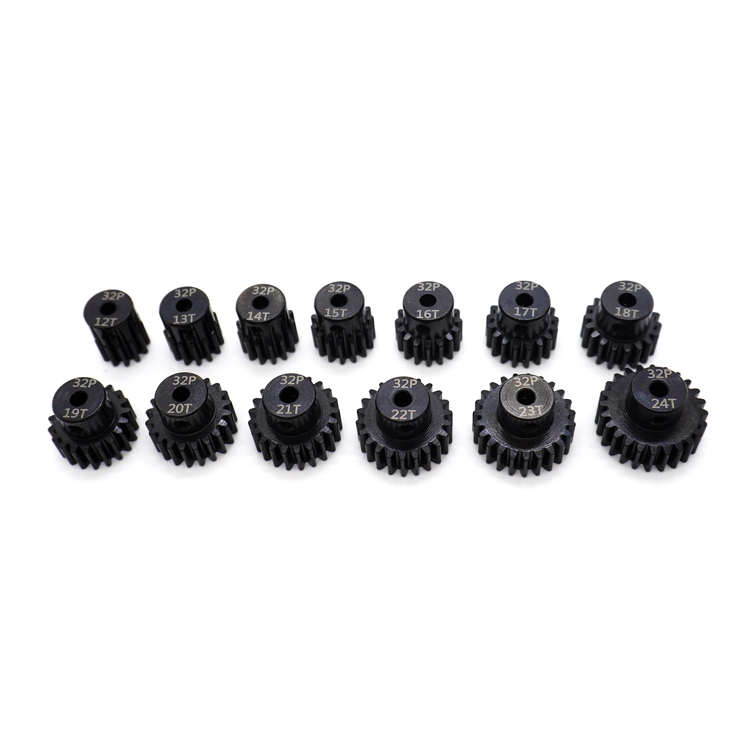 YSIDO 32DP 3.175mm Hardened Steel Metal Pinion 12T 13T 14T 15T 16T 17T 18T 19T 20T 21T 22T 23T 24T Motor Gear for 1/10 RC Car