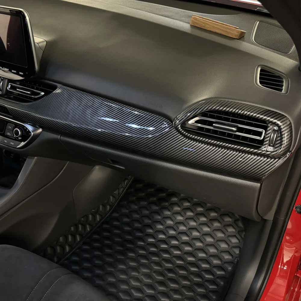 For Hyundai i30 N 2018-2023 Left Hand Drive Dashboard Decorative Stripes Console Start Stop Button Trim Cover Interior Mouldings