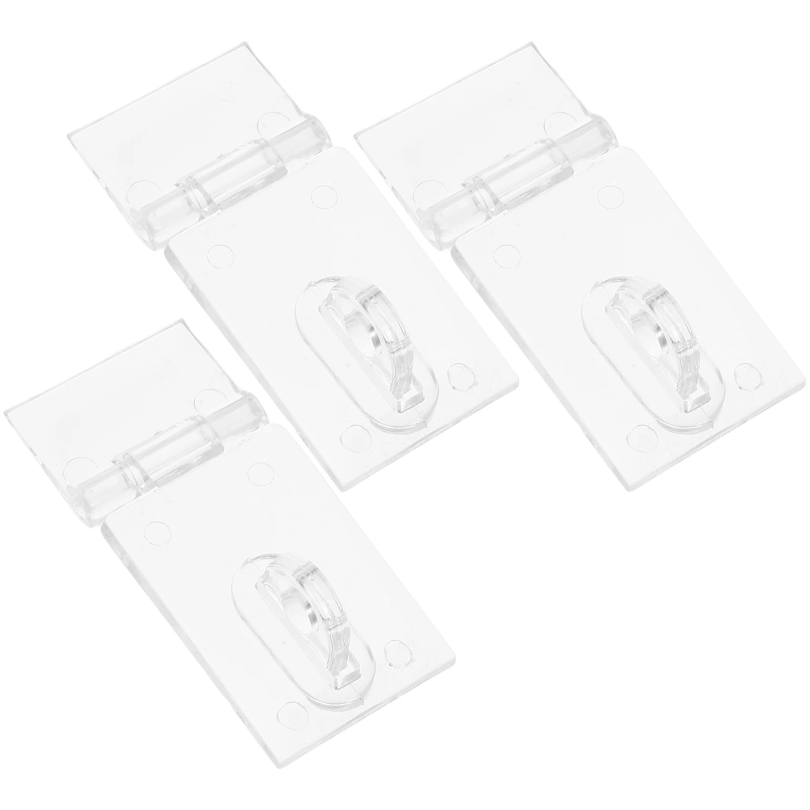 

3Pcs Mini Clear Hinge Buckle Acrylic Door Lock Transparent Latch For Windows And Cabinets